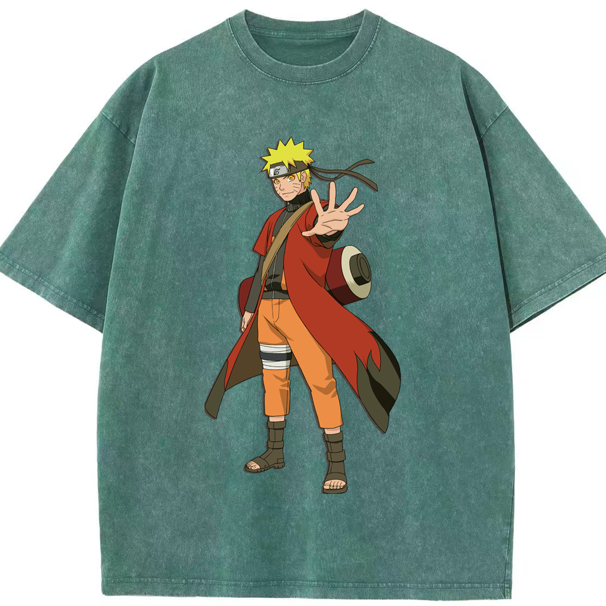 （画像用） NARUTO -ナルト- うずまき ナルト Uzumaki Naruto 綿100% ヴィンテージ風 半袖Tシャツ（フロントプリント）